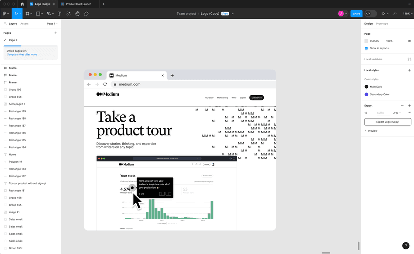 How to export Figma frames to PDF